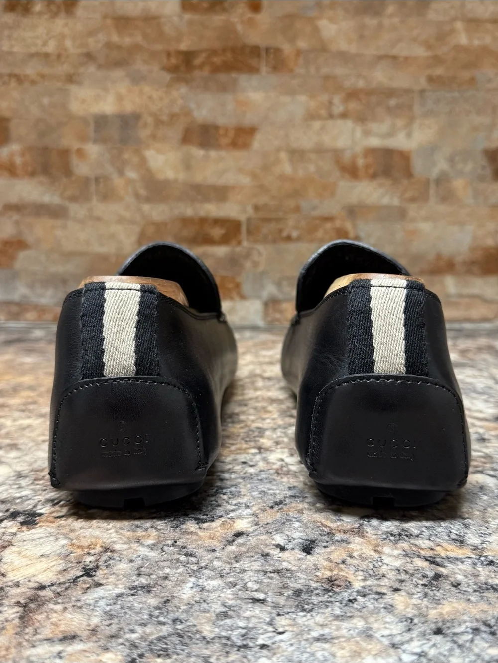 Gucci Driving Shoe Black Size 8.5 D 110 0259 Excellent Condition